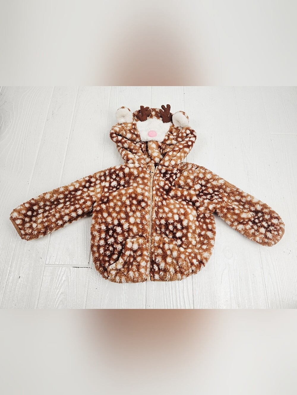 Old Navy Deer Sherpa Hooded Pullover